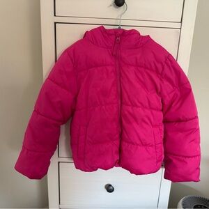 Old Navy Bright Pink Kids Puffer Jacket